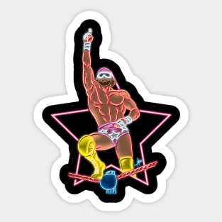 Macho man top rope neon color Sticker